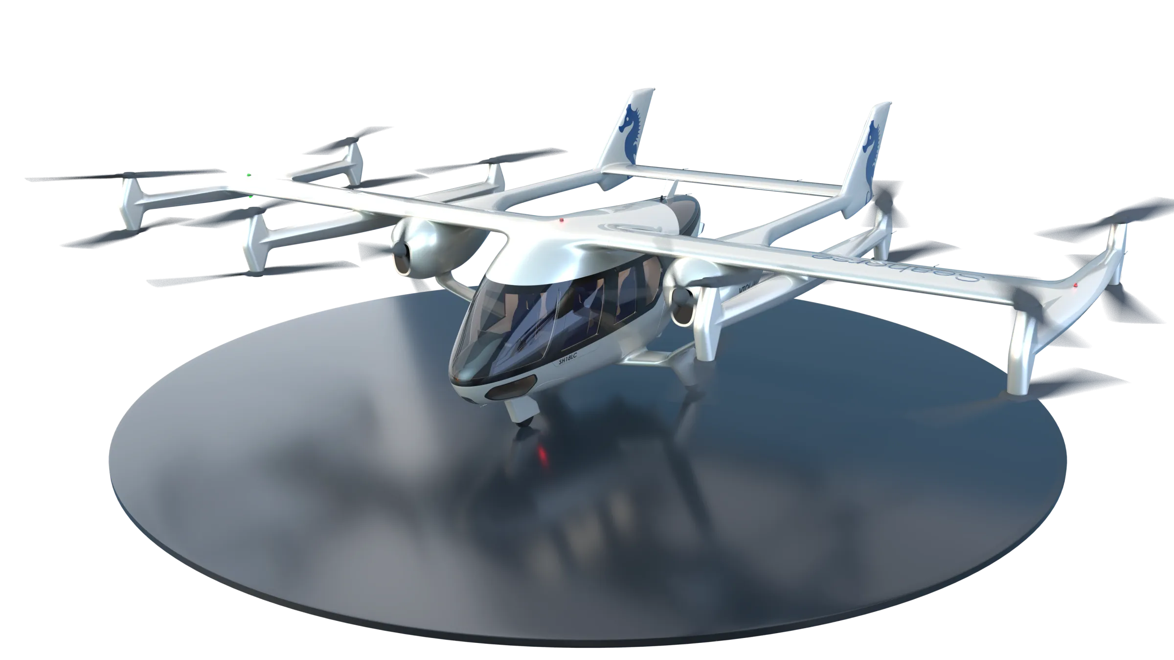 SH18LC aircraft on a landing pad
